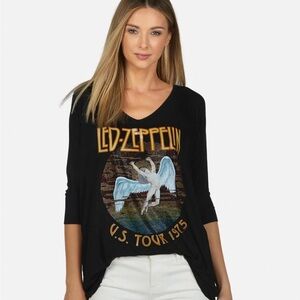 Lauren Moshi Crystal LED Zeppelin 1975 Tour Top | Eva x by Lauren Moshi S